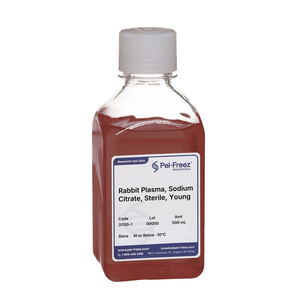 Rabbit Plasma, Sodium Citrate, Sterile, Young