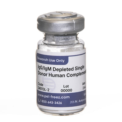 Human Complement, Single Donor, IgG/IgM Depleted, Lyophilized