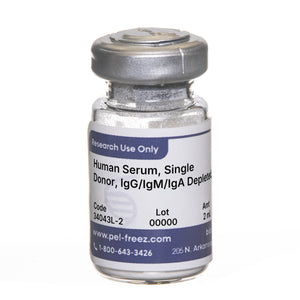 Human Serum, Single Donor, Heat Inactivated, IgG/IgM/IgA Depleted, Lyophilized