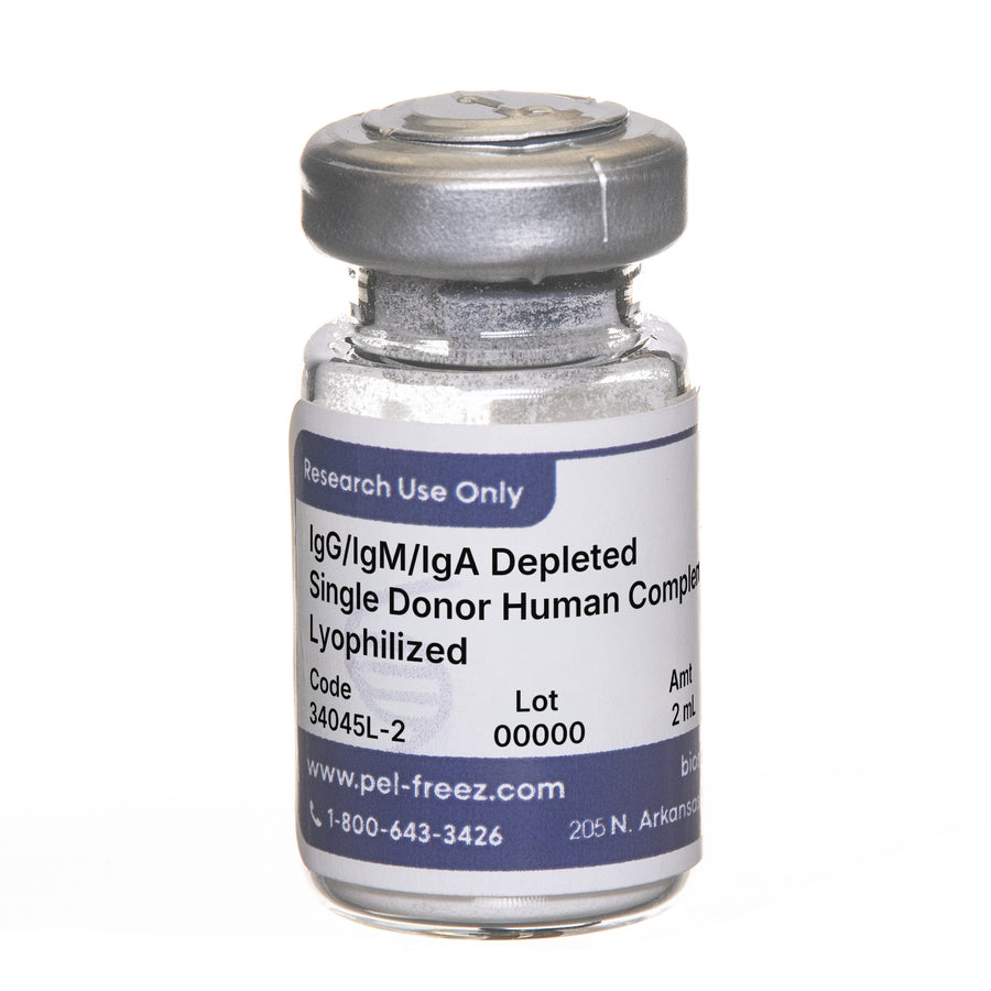 Human Complement, Single Donor, IgG/IgM/IgA Depleted, Lyophilized