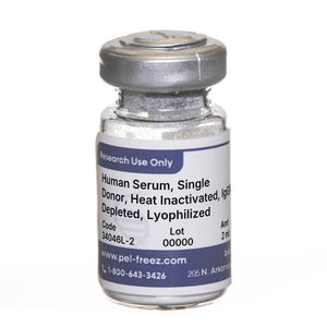 Human Serum, Single Donor, Heat Inactivated, IgG/IgM/IgA Depleted, Lyophilized