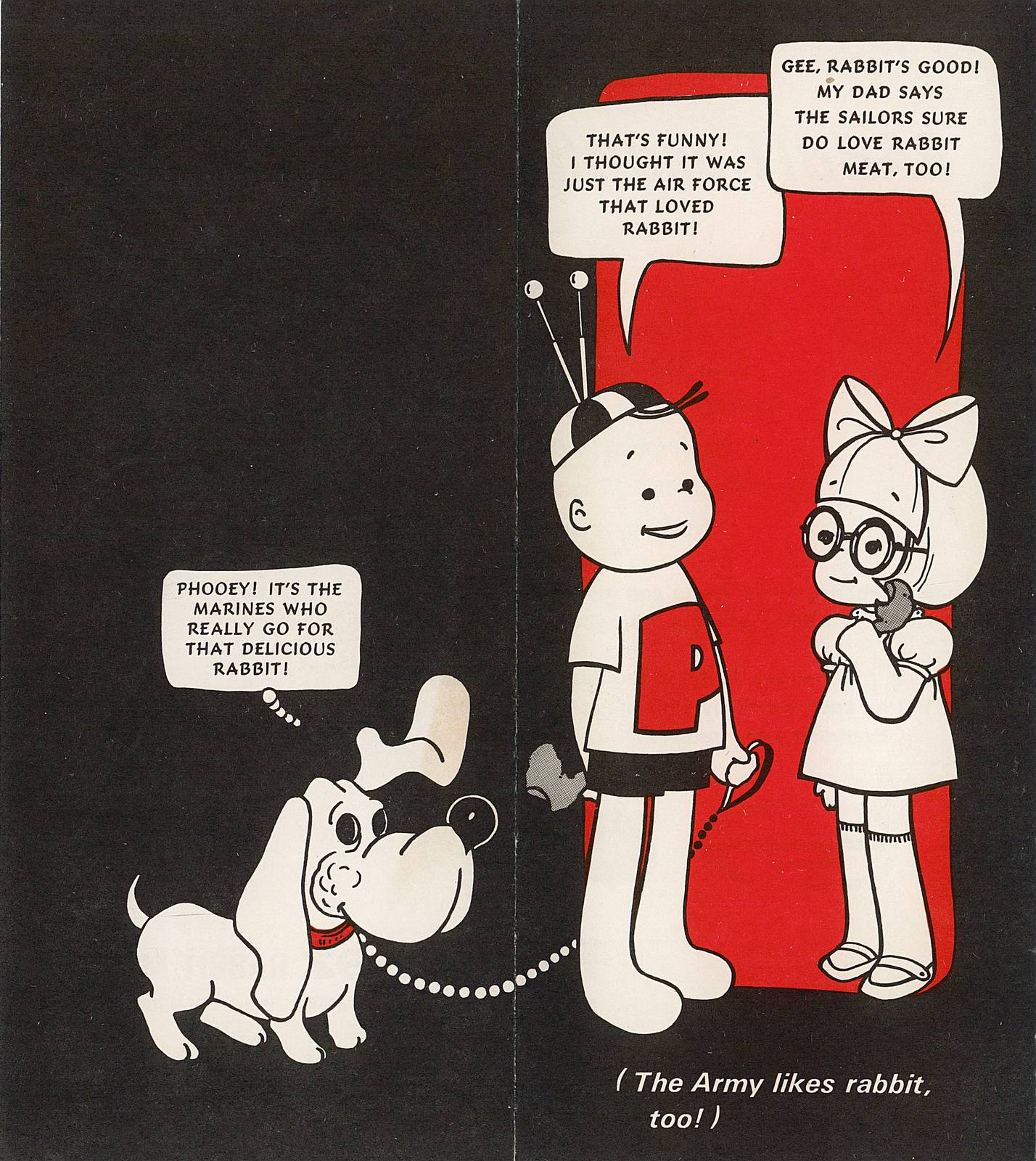 Petey and Patty salute the military commissary trade