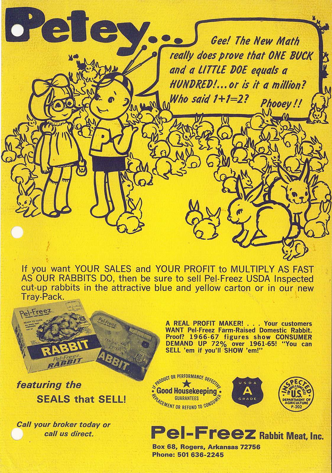 “The New Math”: Petey pitches the blue-and-yellow carton to brokers