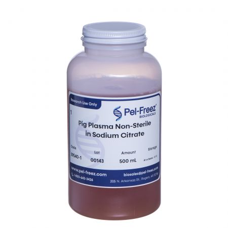 Pig Plasma Non-Sterile with Sodium Citrate
