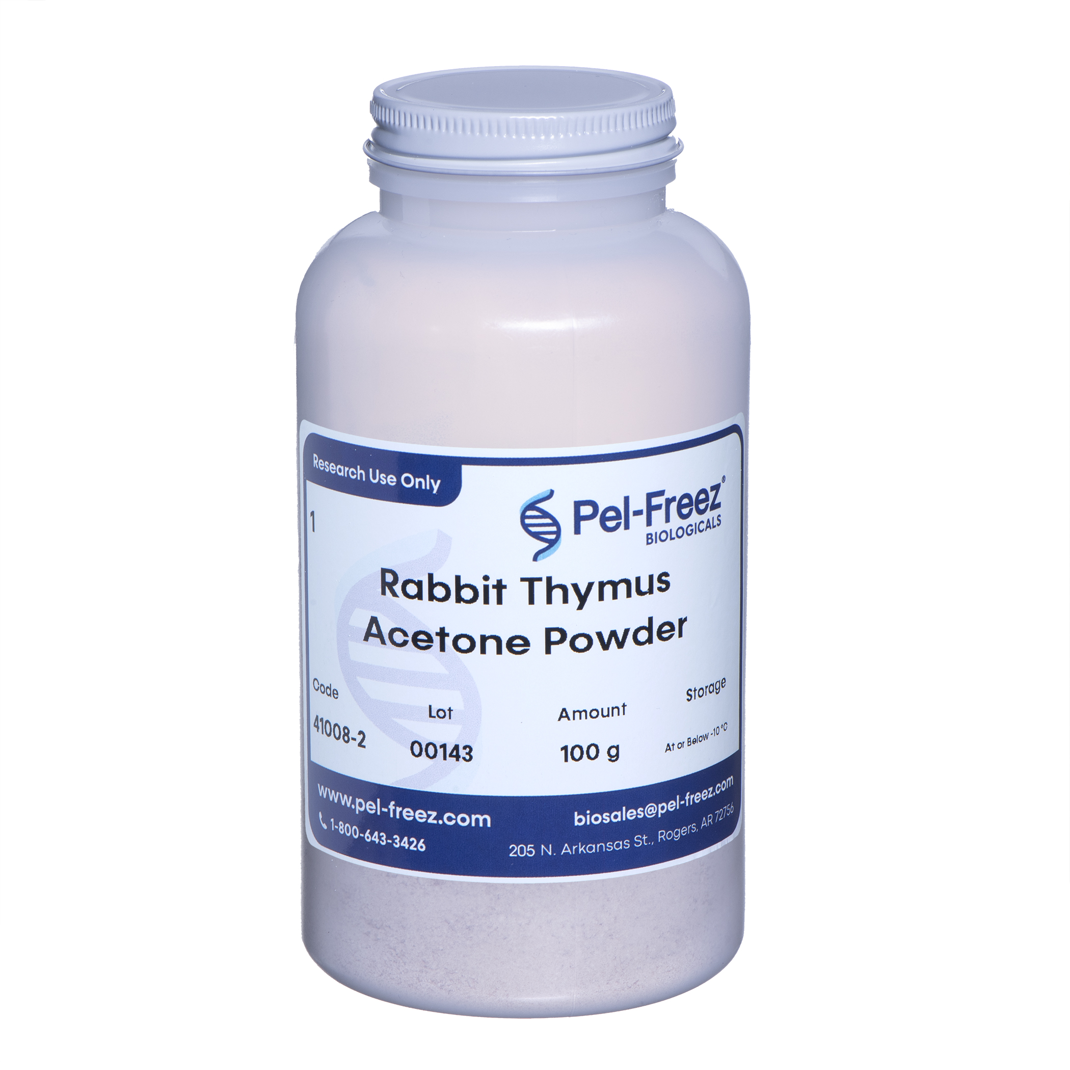 250g Glass jar of Rabbit Brain Acetone Powder